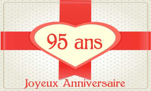 Carte anniversaire amour 95 ans cadeau