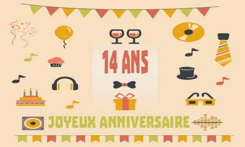Carte anniversaire homme 14 ans musique