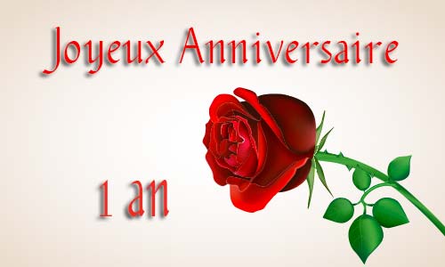 Carte anniversaire amour 1 an