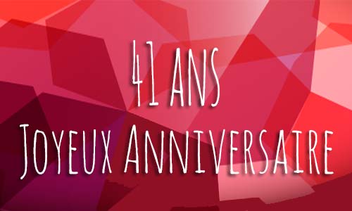 Carte anniversaire amour 41 ans georose