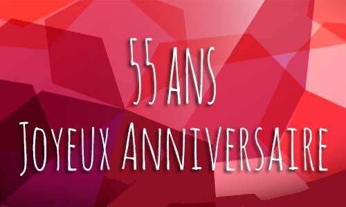Carte anniversaire amour 55 ans georose