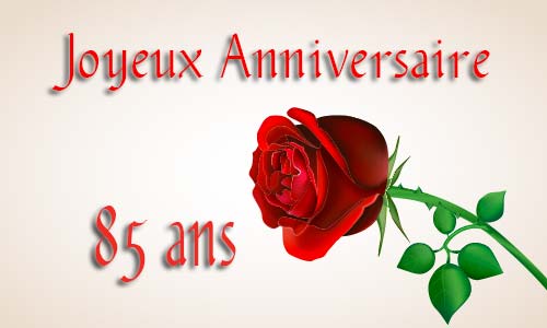 Carte anniversaire Carte anniversaire amour 85 ans