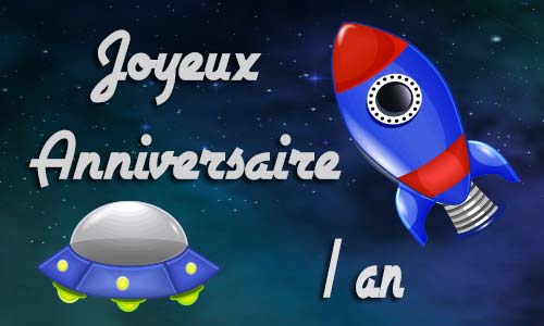 Carte anniversaire enfant 1 an astro