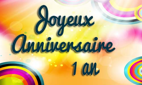 Carte anniversaire Carte anniversaire enfant 1 an