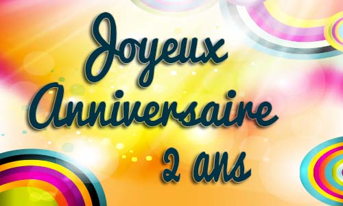 Carte anniversaire Carte anniversaire enfant 2 ans
