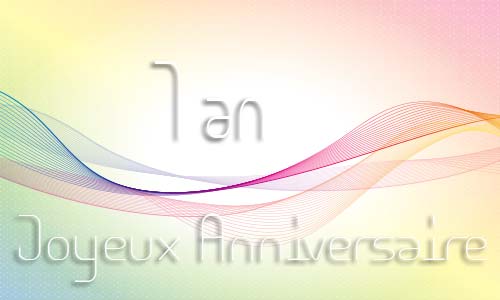 Carte anniversaire femme 1 an geoligne
