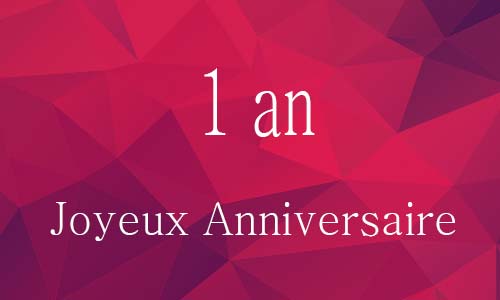 Carte anniversaire femme 1 an georose