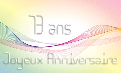 Carte anniversaire femme 13 ans geoligne