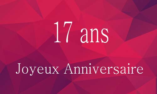 Carte anniversaire femme 17 ans georose