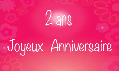 Carte anniversaire femme 2 ans flowerose