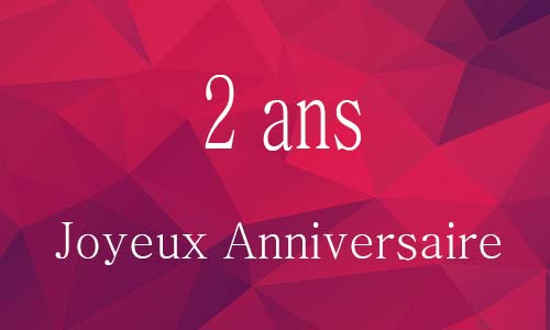 Carte anniversaire femme 2 ans georose