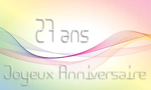 Carte anniversaire femme 27 ans geoligne