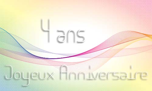 Carte anniversaire femme 4 ans geoligne