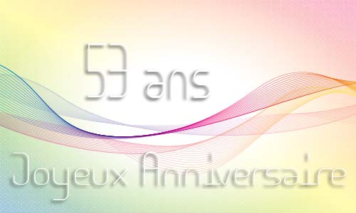 Carte anniversaire femme 53 ans geoligne