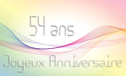 Carte anniversaire femme 54 ans geoligne