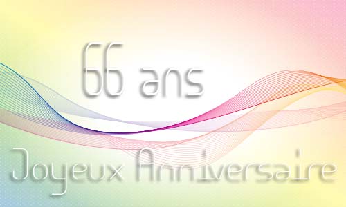 Carte anniversaire femme 66 ans geoligne