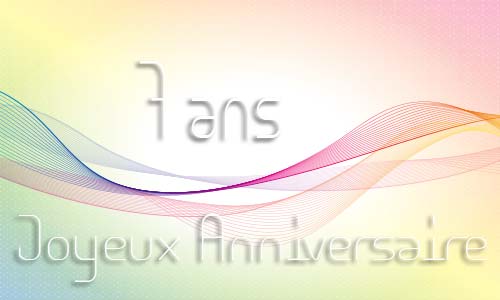 Carte anniversaire femme 7 ans geoligne