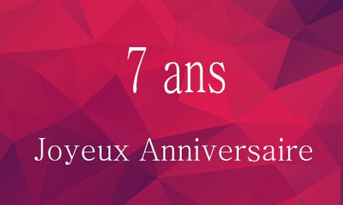 Carte anniversaire femme 7 ans georose