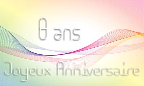 Carte anniversaire femme 8 ans geoligne