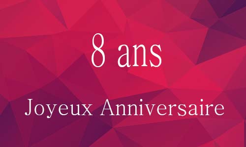 Carte anniversaire femme 8 ans georose