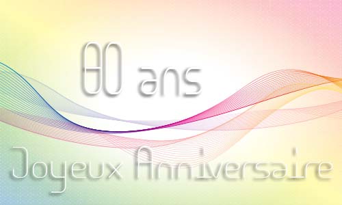 Carte anniversaire femme 80 ans geoligne