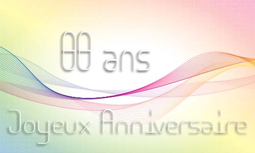 Carte anniversaire femme 88 ans geoligne