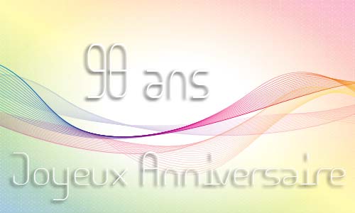 Carte anniversaire femme 98 ans geoligne