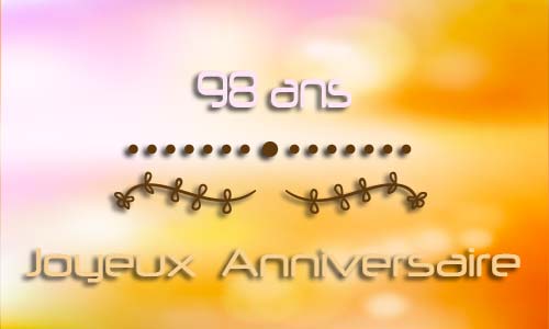 Carte anniversaire femme 98 ans neuropol