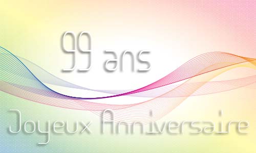 Carte anniversaire femme 99 ans geoligne