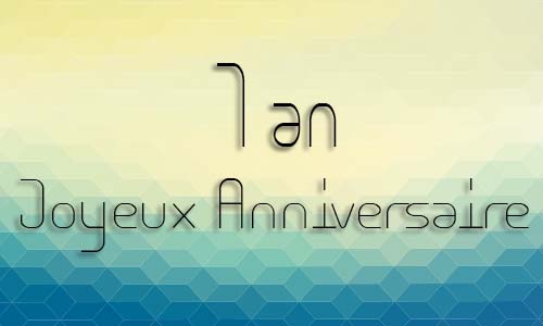 Carte anniversaire homme 1 an geocube