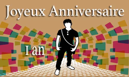 Carte anniversaire homme 1 an men
