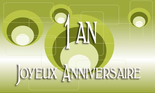Carte anniversaire Carte anniversaire homme 1 an