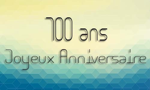 Carte anniversaire homme 100 ans geocube