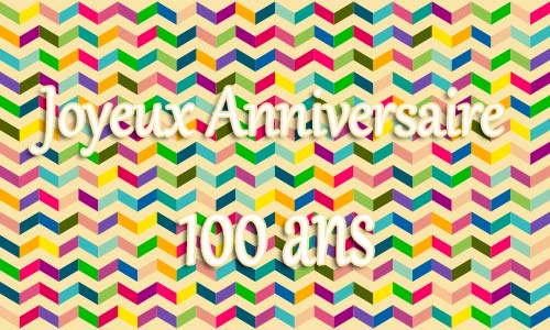 Carte anniversaire homme 100 ans geozigzag