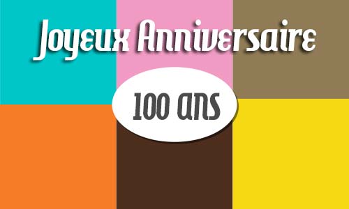 Carte anniversaire homme 100 ans retro carre