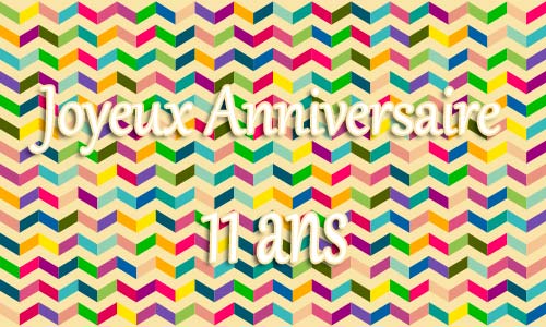 Carte anniversaire homme 11 ans geozigzag