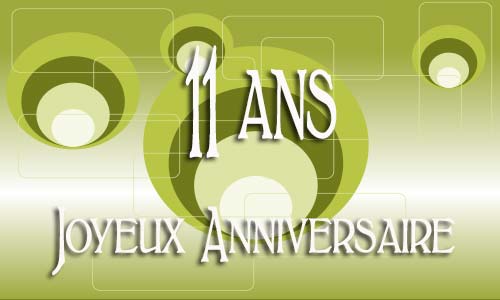 Carte anniversaire Carte anniversaire homme 11 ans