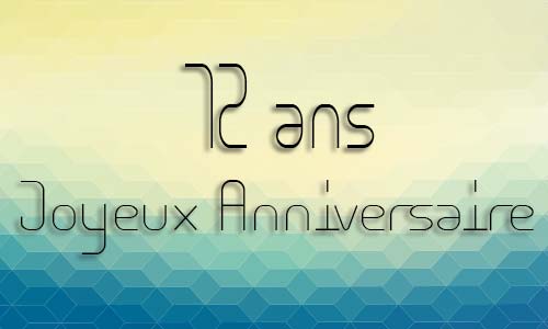 Carte anniversaire homme 12 ans geocube