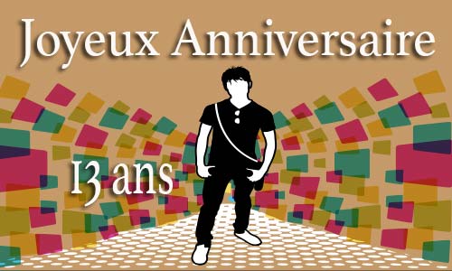 Carte anniversaire homme 13 ans men