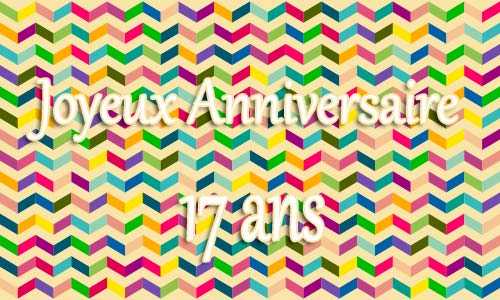 Carte anniversaire homme 17 ans geozigzag