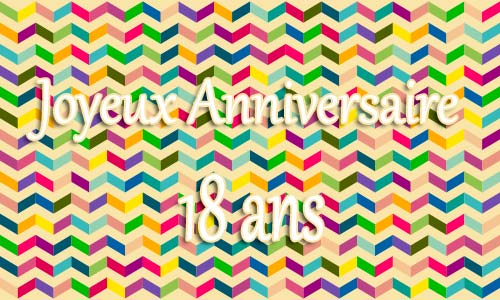 Carte anniversaire homme 18 ans geozigzag