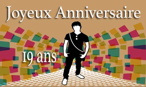Carte anniversaire homme 19 ans men
