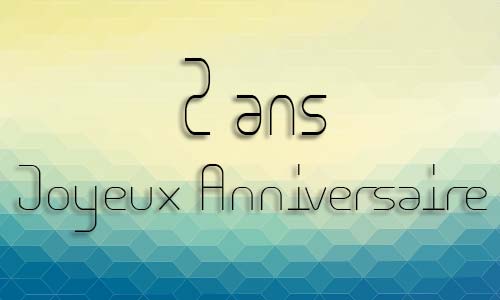 Carte anniversaire homme 2 ans geocube