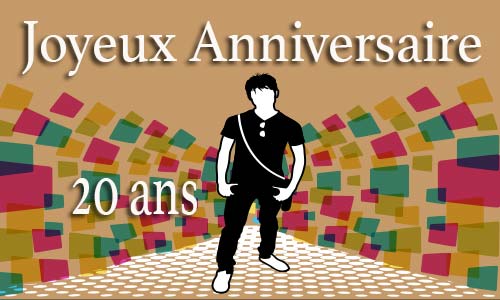 Carte anniversaire homme 20 ans men