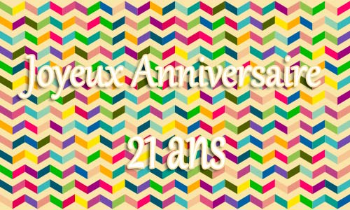 Carte anniversaire homme 21 ans geozigzag