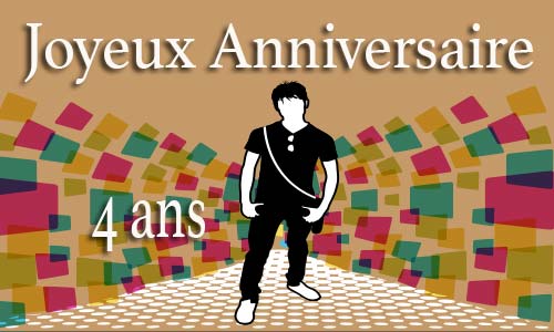 Carte anniversaire homme 4 ans men