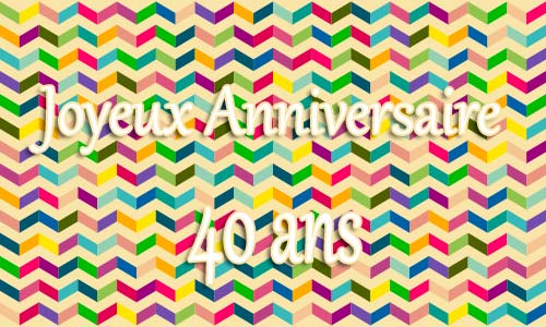 Carte anniversaire homme 40 ans geozigzag