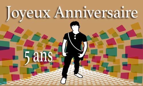 Carte anniversaire homme 5 ans men