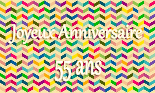 Carte anniversaire homme 55 ans geozigzag