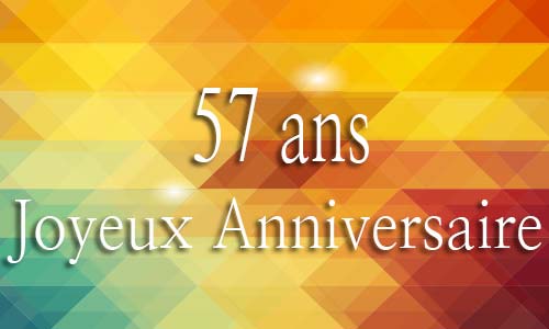 Carte anniversaire homme 57 ans geojaune